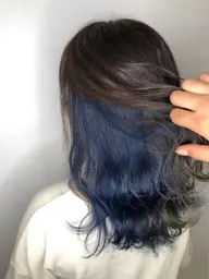 【イヤリングカラー🧜‍♂️】🌹ブリーチ＋オンカラー♪インナーピンク/インナーブルー/インナーシルバー🌹