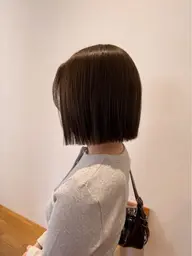 【紫外線による色落ち、パサつき対策コース☀️】“ブリーチなしカラー” 《medium(ボブ〜鎖骨より上)》