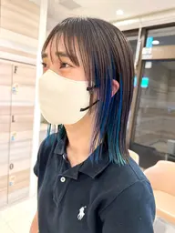 【U24限定】🦕インナーブリーチ+オンカラー+トリートメント🦕💙 📍ロング料金かかりません