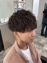 【⚡️人気No.2⚡️】似合わせmen'sカット+ツイストスパイラルパーマ¥14300