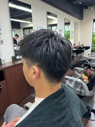 ツーブロックモデル+シャンプーブロー