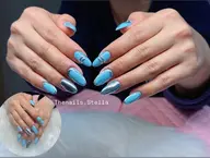［［チップ長さ出し0,1-0,5mm ミラーネイル簡単ア-ト10本🎀］］持ち込みデザインOkです。オフ別料金です。