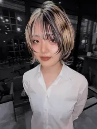 《🖤ハイトーンおまかせデザイン🖤》2 ブリーチ+オンカラー+デザイン+Aujua 5step トリートメント