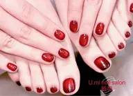 <自爪 HAND+FOOT >【光を追う美しさライトキャッチマグネットネイル ¥ 8990
