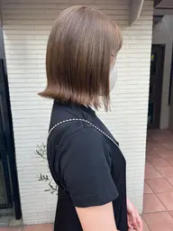 ブリーチなしのツヤ透明感カラー♪