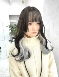 🌸ミニモ学割🌸🌟インナーカラー🌟【ブリーチ１回➕韓国風カラー➕ダメージ補修トリートメント】（リタッチ🙆‍♀️）