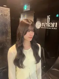 ワンカラー🩵＋整えカット⭐️