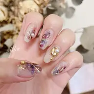 ジェルネイルフルアートコース(オフ、ネイルケア込み) 1カラー、グラデーション+10本アート