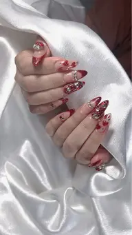 🎀[長さ出し10本]120分以内：フルデザイン　(アートや＋パーツ付け)
