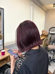 【イメチェンに】ダブルカラー+前髪カット(髪質補修トリートメント付き)