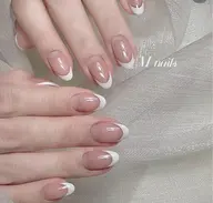 🧚‍♀️【ハンド】カラーフレンチネイル｜パーツ2個プレゼント付き