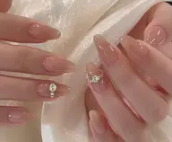 ワンカラー とリングダイヤ💎ネイル2本(自爪オフ込み)