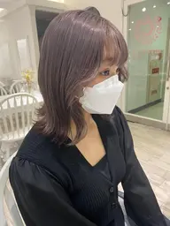 𓊆グレージュカラー𓊇 透明感たっぷり🤍ダメージ87%抑えるイルミナカラー+ ダメージ補修配合7種トリートメント🧴