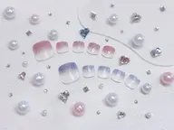 🩵パラジェル🩵 ✨️フットラメグラデーション🫧🍒(オフなし)