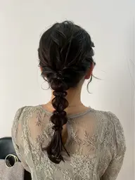 【結婚式やパーティーに🎉】ヘアセット、編みおろし