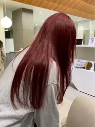 ワインレッドカラー🍷＋Aujuaトリートメント🪄