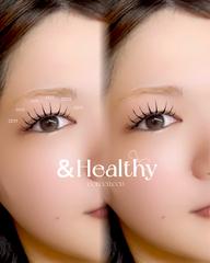 【10月限定✨️】&Healthyフラットラッシュ100本+まつ毛パーマ(新規オフ無料)
