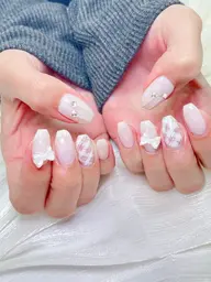 ジェルオフ無料💕持ち込みデザインつけ放題90分 ●再来 4週間以内ジェルオフ無料