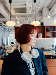 カット、ダブルカラー(ブリーチなし)、トリートメント