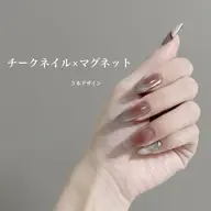 人気No.1★チップ長さだしワンホンマグネットorカラーグラデーションorチークネイル