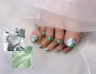 フット持ち込みデザイン✨(オフあり)ジェルネイル🌿