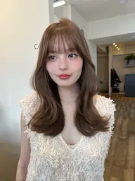 “minimo限定メニュー⭐️”似合わせレイヤーカット×カラー×高濃度補修成分treatment🌺🩷