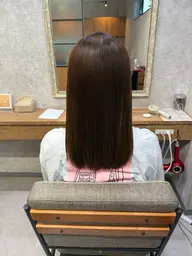 👍カット+カラー+髪質改善ストレート+トリートメント🙏【新越谷/南越谷/縮毛】