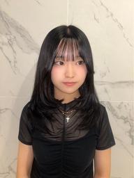 【大人気❣️❣️】エステカラー + 韓国レイヤーcut +髪質改善トリートメント ¥ 6000 ※学生不可