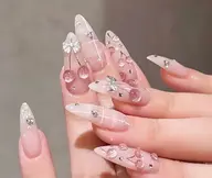 【夏人気🌻練習モデル】長さ出し10本♪持ち込み3Dアート＋パーツつけ放題💎180分 ￥12,980