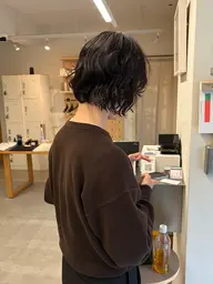 designcut + 前髪perm