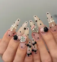 40%【モデル様募集✨】10本チップ長さ出し+アート,つけ放題🎐🎐🎀