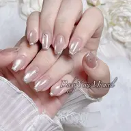 【HAND】ガラスフレンチ/ミラーフレンチ/オーロラフレンチ​〜​艶は大変綺麗💅❤️
