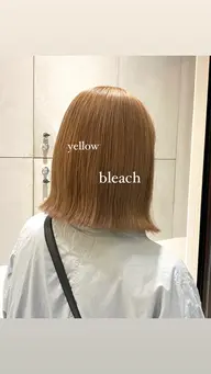 【ハイトーンカラー💛】ケアブリーチ×カラー× シャンプー×トリートメント¥16,480▶︎14,980