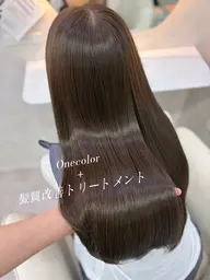 🌟髪色変えながら艶髪目指せる🌟💓ワンカラー×髪質改善トリートメント💓《⚠️ロング料金あり》