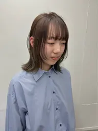 【リピート率1位♡】小顔レイヤーカット＋赤みを抑えたブリーチなし透明感カラー
