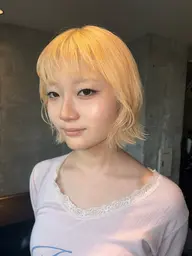 全体ケアブリーチ+ケアカラー+整えカット+3step LINKAGEトリートメント