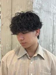 当店スタイリストカット+波巻きパーマ