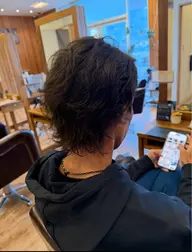 【メンズ限定】ケアパーマ+カット+5stepトリートメント⚫️カラー追加の場合は根元リタッチカラー5500円〜