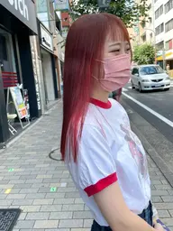 【カット&バングカラーorイヤリングカラー】🩵