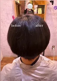 縮毛矯正+ブロー