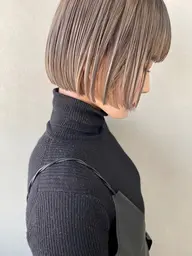 《平日限定11:00-13:00》ケアブリーチ★ダブルカラー +カット+クイックトリートメント《博多美容室》グレージュ