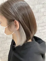 【ワンポイントでオシャレ!!】イヤリングカラー(ブリーチ+カラー)+トリートメント🌼