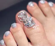 フット埋め尽くしデザイン(オフなし)/マグネット/フラッシュ/グリッター/ラメ