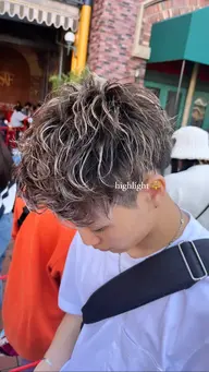 メンズ限定💈大変身お得クーポン💈🔥カット+ハイライトブリーチ+カラー+パーマ