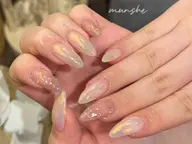 【hand】オーロラ✖️フラッシュネイル🌟 オフ無料／ケア込み/フィルイン対応／美フォルム