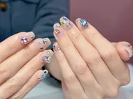 ワンカラー💎ストーン付け放題(自爪コスパ最高)