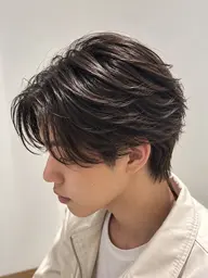 👑メンズ人気No.1似合わせカット➕波巻きパーマ(ツイストスパイラル、スパイラル)➕美髪トリートメント🔸