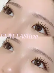 ⭐️フラットラッシュ120本🤎🌱【💎LED変更+¥1000】