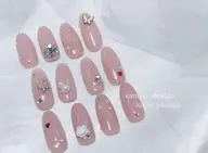 【ラメorちゅるんカラー➕ポイントデザイン】 《オフ込み》