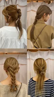 🍒ヘアアレンジ、ヘアスタイリング
